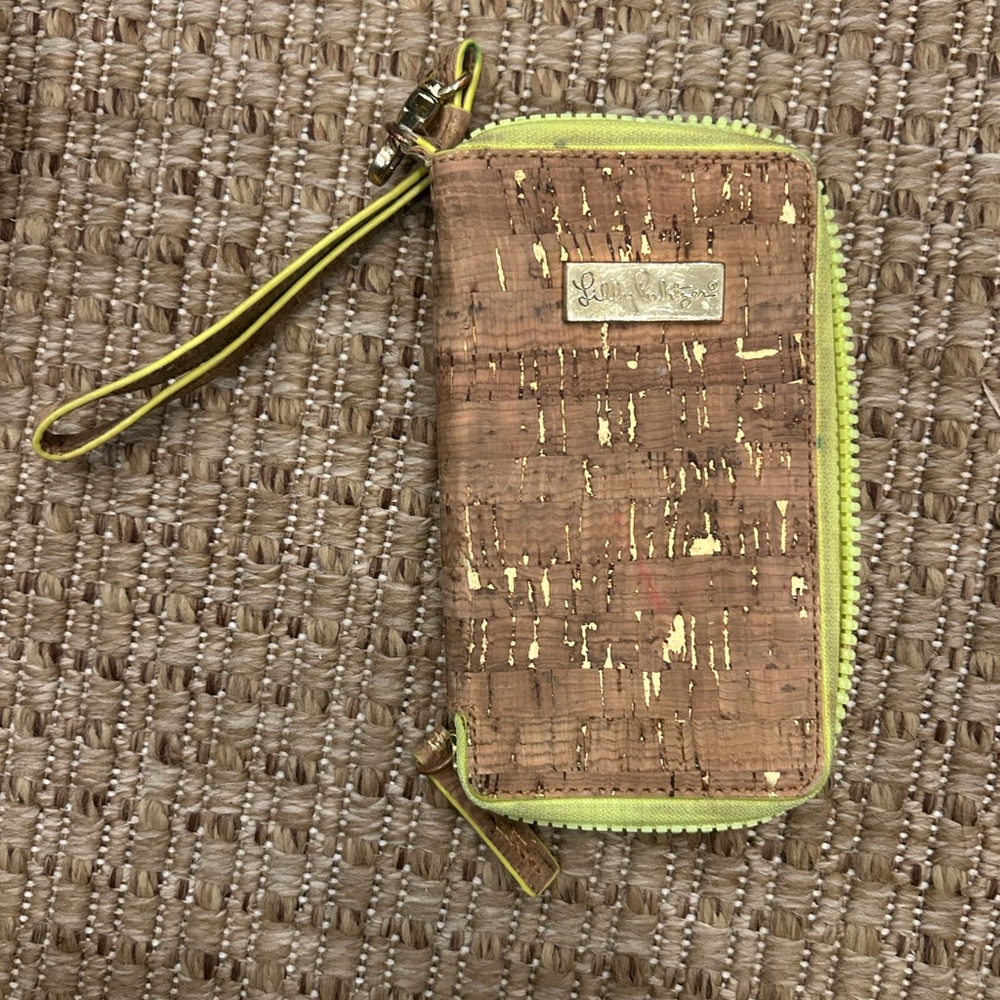 Lilly Pulitzer Cork Neon Wristlet